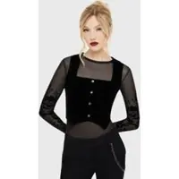 Killstar - Gothic Bodywarmer - Bat Noir Waistcoat - L tot XXL - voor Vrouwen - zwart | Maat XXL
