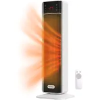 Auronic Elektrische Kachel - Keramische Kachel - Toren Kachel - 2000W Heater - Wit