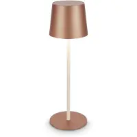 Briloner Bota - LED Tafellamp Oplaadbaar – dimbaar – draadloos – 33cm hoog – IP44 – voor binnen & buiten – op batterij – koffie kleur