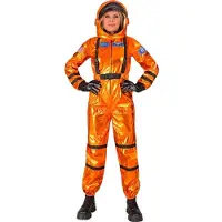 Widmann Astronaut Jumpsuit Dame Metallic - Oranje - Maat M