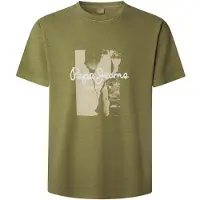 Pepe Jeans Shirt 'Murphy' taupe / olijfgroen / wit