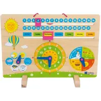 Andreu Toys educatieve kalender - leerklok en datumspel multicolor.