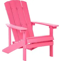Beliani ADIRONDACK - Tuinstoel - Roze - Kunsthout