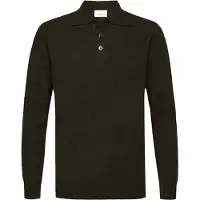 Profuomo polo lange mouw donkergroen