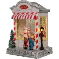 Anna's Collection Waterlantaarn | Snoepwinkel met glitterwater | 3x AA | 22 cm | Warm wit