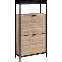 En.casa Schoenkast Belana 116x60x24 cm zwart en eikenkleurig []