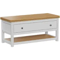 Vicco Vikla Salontafel – 100 x 40 cm met uitklapbaar tafelblad Wit/eiken