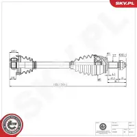 ESEN SKV 40SKV124 Aandrijfas