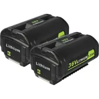 VHBW 2x accu compatibel met Ryobi RHT36C60R15, RHT36C5525, RLM36X40H50, RLM36X46H5P, RLM36X46L50HI, RLT36B33, RLM36X40H, RLM36X40H40 (5 Ah, 36 V Li-ion)
