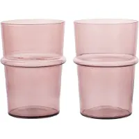 Ferm Living Boya High Glazen - Set van 2 Mauve