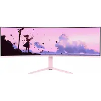 AROZZI Nova 49" Gaming Monitor - Curved - DQHD VA - 165Hz - USB-C - Roze
