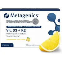 Metagenics Vitamine D3 + K2 (MK-7) - 56 kauwtabletten met Citroensmaak - Voor Sterke Botten - Spieren & Immuunsysteem