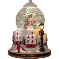 Anna's Collection Sneeuwbol Dorp Sneeuwpop Met Verlichting D 18,5 H 24,5 Cm
