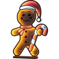 Intratuin Kerstfiguur Infinity Peperkoekman Met Verlichting 60 X 1,3 X 40,4 Cm