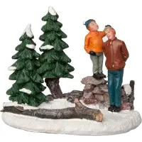 Intratuin Kerstdorpminiatuur Vader Met Kind 10,5 X 6 X 8,5 Cm