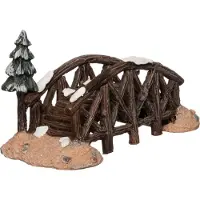 Intratuin Kerstdorpminiatuur Houten Brug 14 X 7 X 8 Cm