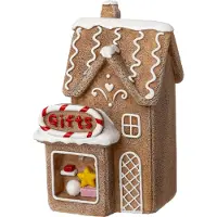 Intratuin Kersthuisje Pepra Peperkoek Geschenkwinkel 9 X 7 X 14 Cm