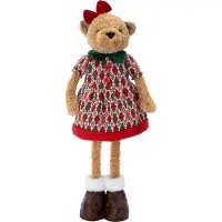 Intratuin Kerstfiguur Yende Beer Vrouw Rood 25 X 12 X 71 Cm