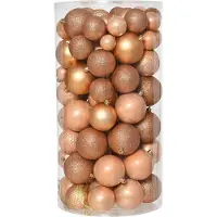 Décoris Kerstballen mix 100 st. peach pearl