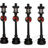 Intratuin Kerstdorp Verlichting Lantaarn Met Krans H 10 Cm 4 Stuks