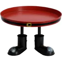 Intratuin Decoratiebord Op Voet Kerstman Rood / Zwart D 36 H 20 Cm