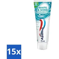 Aquafresh 15 x White & Shine - Whitening Tandpasta - 75 ml - Voordeelverpakking - 15 stuks