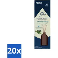 Glade 20 x - Geurstokjes Verfrissende Energie - Aromatherapie Geurverspreiding - 80 ml - Aromatherapie - Geurstokjes - Energie - Geurverspreiding - Marokkaanse Rozemarijn