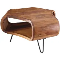 Wohnling Salontafel sheeshamhout bruin 55x55 cm