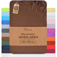 NatureMark Microvezel hoeslaken in vele maten en kleuren, 120x200cm chocoladebruin