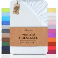 NatureMark Microvezel hoeslaken in vele maten en kleuren, 120x200cm Wit
