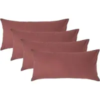 Homescapes Kussensloop 60x60 cm Set van 4 – Chocoladebruin – 100% Egyptisch Perkal Katoen – 200 TC