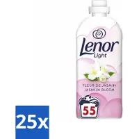 Lenor 25 x Light - Wasverzachter - Jasmijnbloem - Fris & Zacht - 55 Wasbeurten - Wasverzachter Jasmijn - Wasverzachter Fris - Wasverzachter Zacht - Wasverzachter Milde - Wasverzachter Gevoelige Huid