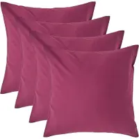 Homescapes Kussensloop 40x40 cm Set van 4 – Bordeaux – 100% Egyptisch Perkal Katoen – 200 TC