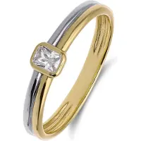 Lucardi Ring goud / zilver