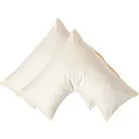 Homescapes Percale Katoen V-Kussensloop Set van 2 - Crème - 100% Egyptisch Katoen - 200TC - 38 x 76 cm