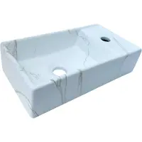 Lambini Designs Aigua fontein met kraangat wit marmer