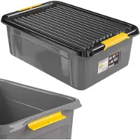 Monzana Opbergbox Grijs/Antraciet 58x39x16cm stapelbaar