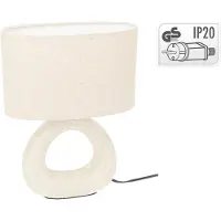 Home & Styling Tafellamp Steengoed E14 Crème crème Aardewerk Tafellamp