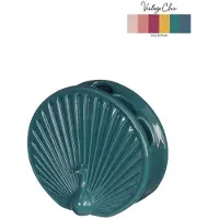 Ideas 4 Seasons Vaas Peacock Petrol Ø6,5x15x13,6cm Blauw blauw Keramiek Vaas