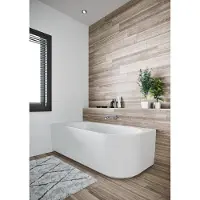 Riho Ligbad Halfvrijstaand Desire Corner Rechts 184x84x60 Acryl Mat Wit Incl. Sifon & Pootset