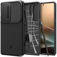 Spigen Optik Armor geschikt voor Samsung Galaxy S25 Ultra hoesje - Zwart