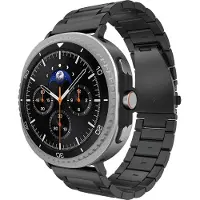 Cazy Horlogebandje geschikt voor Samsung Galaxy Watch Bandje (Titanium) - Smartwatchbandjes (+Horloge inkortset) - Universeel bandje geschikt voor Samsung Galaxy Watch 8 / Watch 8 Classic - Zwart