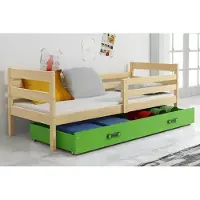BMS - Eenpersoonsbed - 80x190 cm - Jongeren - Groen - Met matras