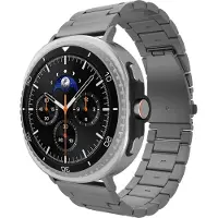 Cazy Horlogebandje geschikt voor Samsung Galaxy Watch Bandje (Titanium) - Smartwatchbandjes (+Horloge inkortset) - Universeel bandje geschikt voor Samsung Galaxy Watch 8 / Watch 8 Classic - Grijs
