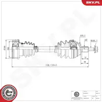 ESEN SKV 40SKV175 Aandrijfas