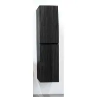 Saniclass Holz Base Hoge Kast - 160cm - 2 deuren - greeploos - zwartbruin SW773966