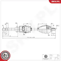 ESEN SKV 40SKV365 Aandrijfas
