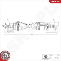 ESEN SKV 40SKV083 Aandrijfas