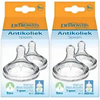 Dr. Browns 2x Options+ Speen Y-cut Brede Halsfles Transparant 2 stuks