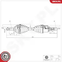 ESEN SKV 40SKV067 Aandrijfas